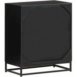VidaXL Buffet 60x35x70 Cm Bois De Manguier Massif - Noir 8 VidaXL Buffet 60x35x70 Cm Bois De Manguier Massif - Noir -Buffet et enfilade Soldes 30358809 4