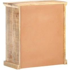 TRUE DEAL Buffet 65x32x70 Cm Bois De Manguier Massif Et Canne Naturelle -Buffet et enfilade Soldes 30362149 4