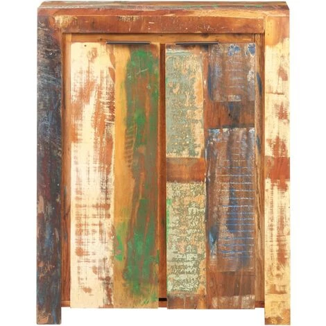 TRUE DEAL Buffet 59x33x75 Cm Bois De Récupération Solide 2 TRUE DEAL Buffet 59x33x75 Cm Bois De Récupération Solide – Image 2