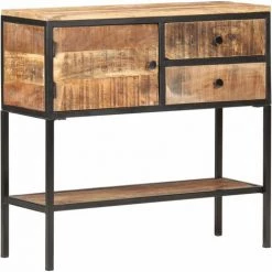 TRUE DEAL Buffet 85x30x80 Cm Bois De Manguier Brut