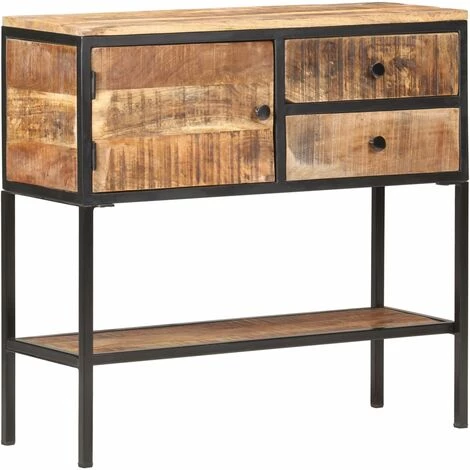 TRUE DEAL Buffet 85x30x80 Cm Bois De Manguier Brut 1 TRUE DEAL Buffet 85x30x80 Cm Bois De Manguier Brut