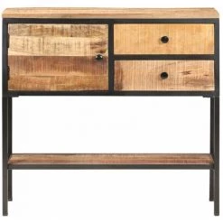 TRUE DEAL Buffet 85x30x80 Cm Bois De Manguier Brut 7 TRUE DEAL Buffet 85x30x80 Cm Bois De Manguier Brut -Buffet et enfilade Soldes 30364137 3