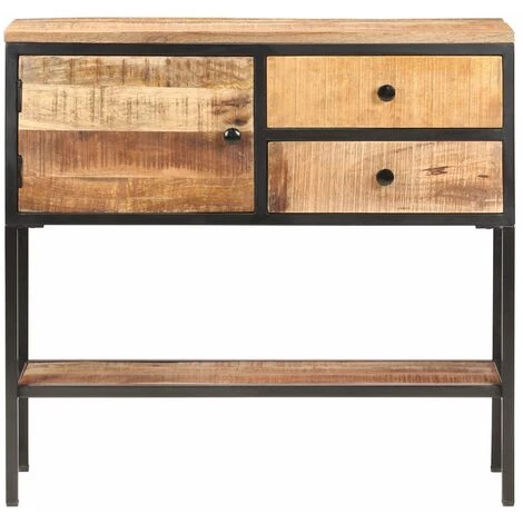 TRUE DEAL Buffet 85x30x80 Cm Bois De Manguier Brut 3 TRUE DEAL Buffet 85x30x80 Cm Bois De Manguier Brut – Image 3