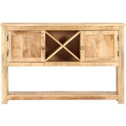TRUE DEAL Buffet 120x30x76 Cm Bois De Manguier Brut -Buffet et enfilade Soldes 30364659 2
