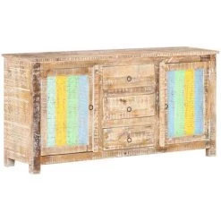 TRUE DEAL Buffet 151x40x75 Cm Bois D'acacia Brut