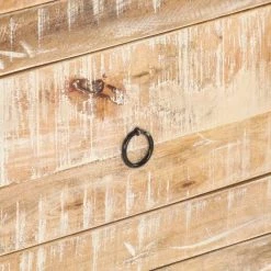 TRUE DEAL Buffet 151x40x75 Cm Bois D'acacia Brut -Buffet et enfilade Soldes 30364662 5