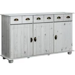 TRUE DEAL Buffet 134x39x79,5 Cm Bois De Pin Massif