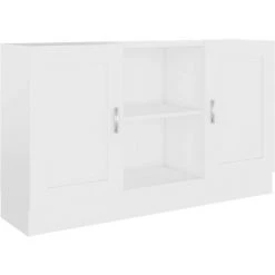 TRUE DEAL Buffet Blanc 120x30,5x70 Cm Aggloméré -Buffet et enfilade Soldes 30366362 2
