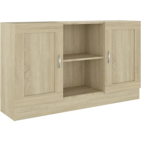 TRUE DEAL Buffet Chêne Sonoma 120x30,5x70 Cm Aggloméré 2 TRUE DEAL Buffet Chêne Sonoma 120x30,5x70 Cm Aggloméré – Image 2
