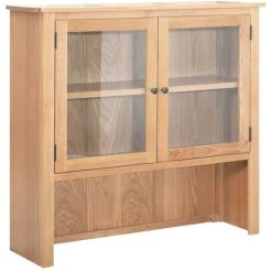 ASUPERMALL Huche De Pupitre 110x33,5x105 Cm Bois De Chene Massif -Buffet et enfilade Soldes 30581515 2