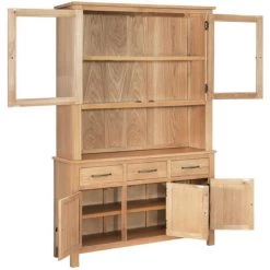 ASUPERMALL Huche De Pupitre 110x33,5x105 Cm Bois De Chene Massif -Buffet et enfilade Soldes 30581515 4