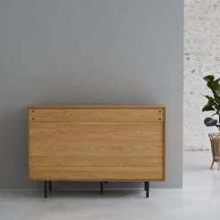 WILSA FAMILY Buffet 1 Placard Et 2 Tiroirs Blanc Et Naturel BERLIN - Blanc -Buffet et enfilade Soldes 30771390 4