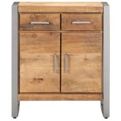 VidaXL Buffet 60x35x72 Cm Bois De Manguier Brut - Brun -Buffet et enfilade Soldes 30929030 2