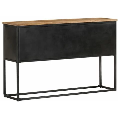 VidaXL Buffet 120x30x75 Cm Bois D'acacia Solide - Brun 4 VidaXL Buffet 120x30x75 Cm Bois D'acacia Solide - Brun – Image 4