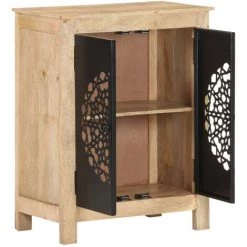 ASUPERMALL Buffet 60x35x75 Cm Bois De Manguier Massif -Buffet et enfilade Soldes 31946816 5