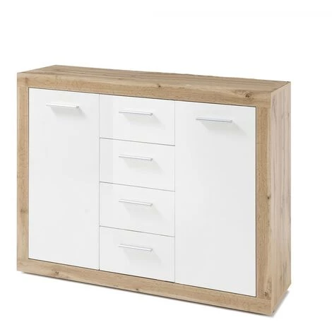 Buffet 2 Portes 4 Tiroirs - IBIZA - Calicosy - Bois Clair 1 Buffet 2 Portes 4 Tiroirs - IBIZA - Calicosy - Bois Clair