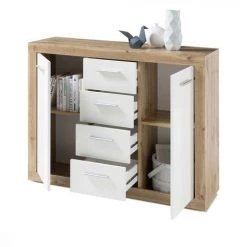 Buffet 2 Portes 4 Tiroirs - IBIZA - Calicosy - Bois Clair 8 Buffet 2 Portes 4 Tiroirs - IBIZA - Calicosy - Bois Clair -Buffet et enfilade Soldes 32025327 4