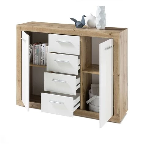 Buffet 2 Portes 4 Tiroirs - IBIZA - Calicosy - Bois Clair 4 Buffet 2 Portes 4 Tiroirs - IBIZA - Calicosy - Bois Clair – Image 4