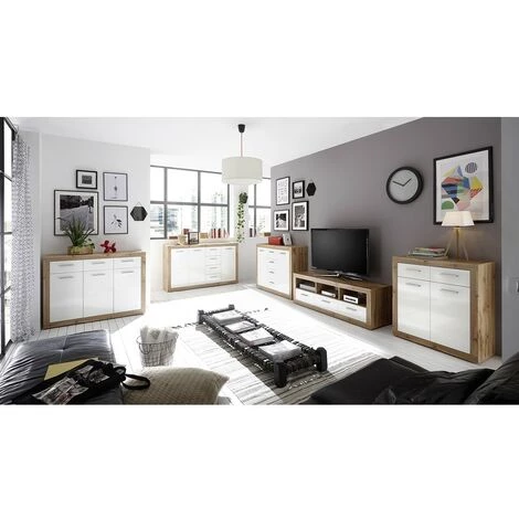 Buffet 2 Portes 4 Tiroirs - IBIZA - Calicosy - Bois Clair 5 Buffet 2 Portes 4 Tiroirs - IBIZA - Calicosy - Bois Clair – Image 5