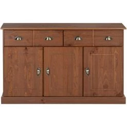 IDIMEX Buffet PARIS Commode Bahut Vaisselier Avec 3 Portes Battantes Et 2 Tiroirs Pin Massif Lasuré Brun Foncé - Couleur Châtaigne 6 IDIMEX Buffet PARIS Commode Bahut Vaisselier Avec 3 Portes Battantes Et 2 Tiroirs Pin Massif Lasuré Brun Foncé - Couleur Châtaigne -Buffet et enfilade Soldes 32100734 3