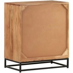 VidaXL Buffet 60x35x70 Cm Bois D'acacia Massif - Brun -Buffet et enfilade Soldes 32350997 3