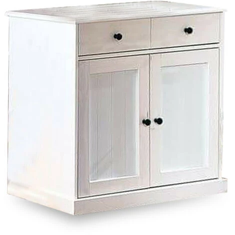 Buffets BOBOCHIC - Buffet 90cm WINTERLAND Blanc En Bois Massif - Blanc 3 Buffets BOBOCHIC - Buffet 90cm WINTERLAND Blanc En Bois Massif - Blanc – Image 3