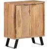 VidaXL Buffet 60x36x76 Cm Bois D'acacia Solide Avec Bord Naturel - Brun