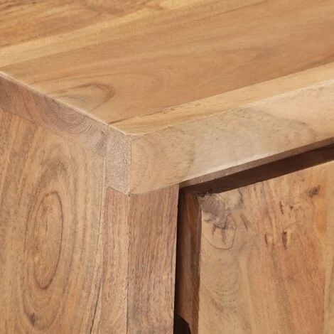 VidaXL Buffet 60x36x76 Cm Bois D'acacia Solide Avec Bord Naturel - Brun 5 VidaXL Buffet 60x36x76 Cm Bois D'acacia Solide Avec Bord Naturel - Brun – Image 5