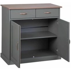 ALTOBUY MELINA - Buffet 2 Portes 2 Tiroirs Coloris Gris - Gris 7 ALTOBUY MELINA - Buffet 2 Portes 2 Tiroirs Coloris Gris - Gris -Buffet et enfilade Soldes 32485047 3