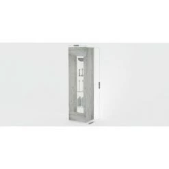 HOME MANIA Cabinet Polyvalent Daiquiri - Space Saver, Sideboard - Avec Vitres, Etageres, Portes - Pour Le Salon, Le Hall D'entree - Gris En Bois, 45 X 34 X 162 Cm 7 HOME MANIA Cabinet Polyvalent Daiquiri - Space Saver, Sideboard - Avec Vitres, Etageres, Portes - Pour Le Salon, Le Hall D'entree - Gris En Bois, 45 X 34 X 162 Cm -Buffet et enfilade Soldes 32489686 4