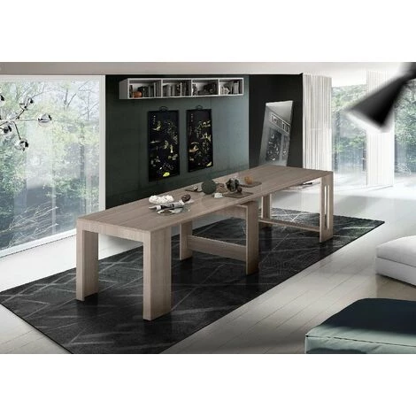 HOME MANIA Table Console Pratika - Economiseur D'espace, Polyvalent, Extensible - Pour Le Salon, La Salle A Manger, Le Couloir, Le Bureau - Elm En Bois, 90 X 300 X 77 1 HOME MANIA Table Console Pratika - Economiseur D'espace, Polyvalent, Extensible - Pour Le Salon, La Salle A Manger, Le Couloir, Le Bureau - Elm En Bois, 90 X 300 X 77