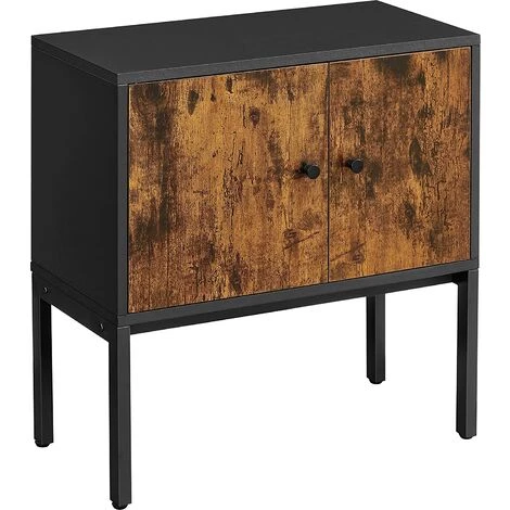 VASAGLE Meuble De Cuisine, Buffet Avec Portes, Armoire, Placard De Rangement, Cadre En Métal, 60 X 30 X 60 Cm, Style Industriel, Marron Rustique Et Noir Par SONGMICS LSC106B01 - Marron Rustique Et Noir 1 VASAGLE Meuble De Cuisine, Buffet Avec Portes, Armoire, Placard De Rangement, Cadre En Métal, 60 X 30 X 60 Cm, Style Industriel, Marron Rustique Et Noir Par SONGMICS LSC106B01 - Marron Rustique Et Noir