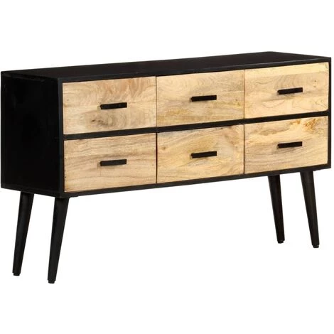 VidaXL Buffet 110x33x64 Cm Bois De Manguier Massif - Brun 1 VidaXL Buffet 110x33x64 Cm Bois De Manguier Massif - Brun