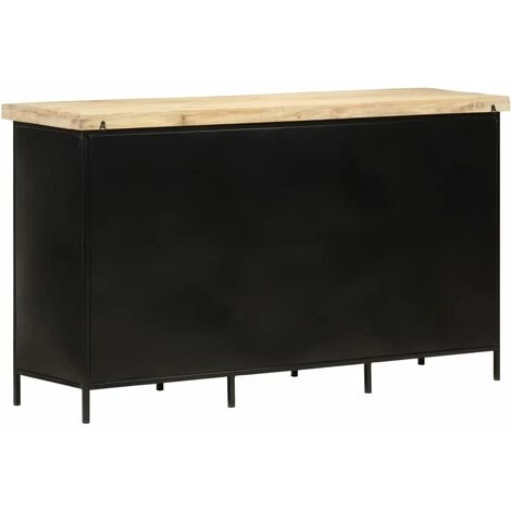 VidaXL Buffet 140x38x76 Cm Bois De Manguier Brut - Blanc 5 VidaXL Buffet 140x38x76 Cm Bois De Manguier Brut - Blanc – Image 5