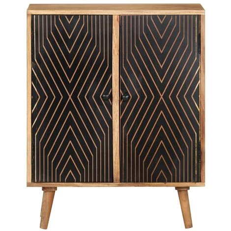 VidaXL Buffet 60x35x75 Cm Bois D'acacia Massif - Brun 2 VidaXL Buffet 60x35x75 Cm Bois D'acacia Massif - Brun – Image 2