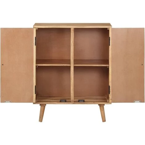 VidaXL Buffet 60x35x75 Cm Bois D'acacia Massif - Brun 5 VidaXL Buffet 60x35x75 Cm Bois D'acacia Massif - Brun – Image 5