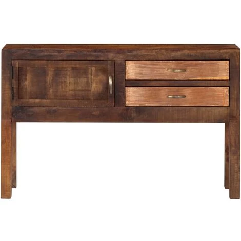 YOUTHUP Buffet 118x30x75 Cm Bois De Manguier Massif - Brun 2 YOUTHUP Buffet 118x30x75 Cm Bois De Manguier Massif - Brun – Image 2