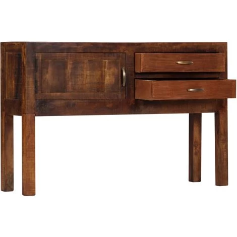 YOUTHUP Buffet 118x30x75 Cm Bois De Manguier Massif - Brun 5 YOUTHUP Buffet 118x30x75 Cm Bois De Manguier Massif - Brun – Image 5