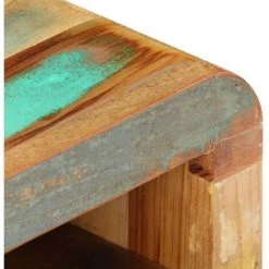 YOUTHUP Table De Chevet 30x30x41 Cm Bois De Récupération Massif - Multicolore -Buffet et enfilade Soldes 33312918 5