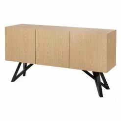 AUTRES Buffet Avec 3 Portes - Laqué Noir - L 160 X P 40,3 X H 85 Cm - STARLIGHT