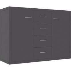 ASUPERMALL Buffet Gris 88x30x65 Cm Agglomere -Buffet et enfilade Soldes 33376338 2