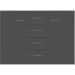 ASUPERMALL Buffet Gris 88x30x65 Cm Agglomere -Buffet et enfilade Soldes 33376338 4