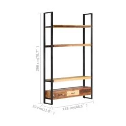 ASUPERMALL Buffet 118x30x200 Cm Bois De Recuperation Massif 9 ASUPERMALL Buffet 118x30x200 Cm Bois De Recuperation Massif -Buffet et enfilade Soldes 33454431 5