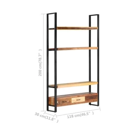 ASUPERMALL Buffet 118x30x200 Cm Bois De Recuperation Massif 5 ASUPERMALL Buffet 118x30x200 Cm Bois De Recuperation Massif – Image 5