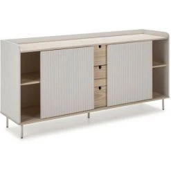 Buffets BOBOCHIC - Buffet 2 Portes 170 Cm VERMONT Bois Massif Blanc - Blanc -Buffet et enfilade Soldes 33494811 4