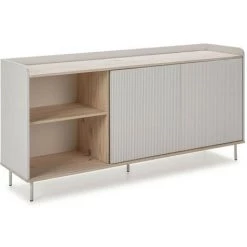 Buffets BOBOCHIC - Buffet 2 Portes 170 Cm VERMONT Bois Massif Blanc - Blanc -Buffet et enfilade Soldes 33494811 5
