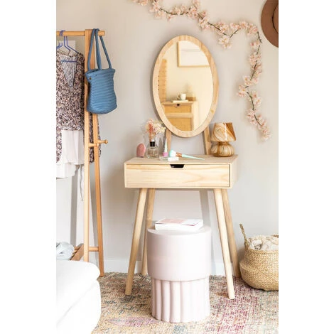 Coiffeuse En Pin Et MDF Bella SKLUM MDF - Bois De Pin Bois Naturel - Bois Naturel Bois Naturel 2 Coiffeuse En Pin Et MDF Bella SKLUM MDF - Bois De Pin Bois Naturel - Bois Naturel Bois Naturel – Image 2