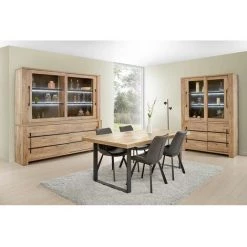 ALTOBUY NILLA - Buffet-Vaisselier Avec Eclairage Led Aspect Bois - Marron Clair 7 ALTOBUY NILLA - Buffet-Vaisselier Avec Eclairage Led Aspect Bois - Marron Clair -Buffet et enfilade Soldes 33639374 4