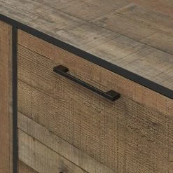 ALTOBUY KARMINA - Buffet 3 Portes 3 Tiroirs Aspect Bois Et Métal - Marron Clair 9 ALTOBUY KARMINA - Buffet 3 Portes 3 Tiroirs Aspect Bois Et Métal - Marron Clair -Buffet et enfilade Soldes 33639539 5