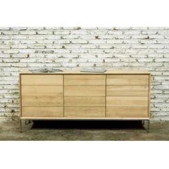 Paris Prix - Buffet 3 Tiroirs "kubico" 171cm Chêne -Buffet et enfilade Soldes 33650935 5